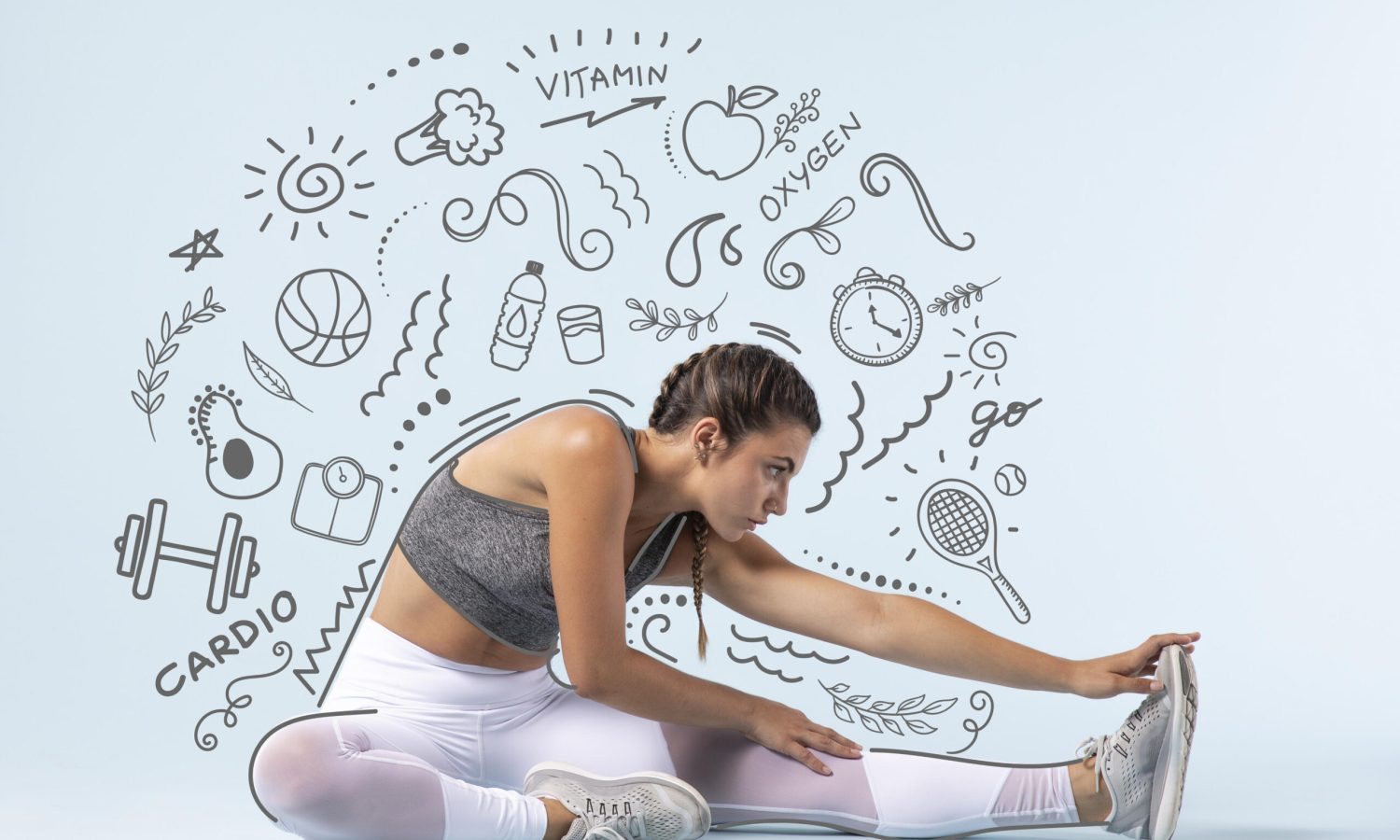 athlete-playing-sport-with-hand-drawn-doodles weight control